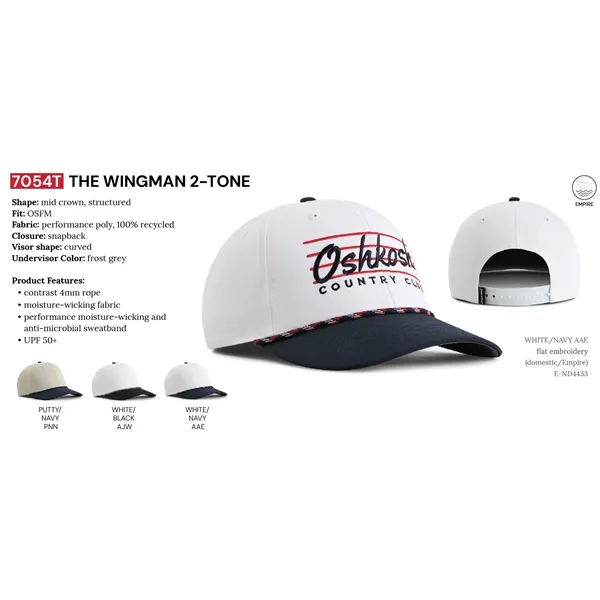 Imperial 7054T 6-Panel Wingman Two-Tone Performance Rope Cap - Imperial 7054T 6-Panel Wingman Two-Tone Performance Rope Cap - Image 2 of 20