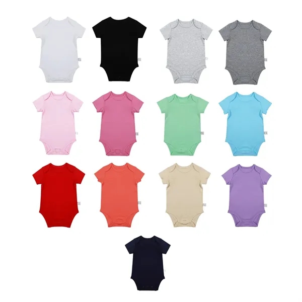 Soft Cotton One Piece Baby Infant Bodysuit - Soft Cotton One Piece Baby Infant Bodysuit - Image 2 of 4