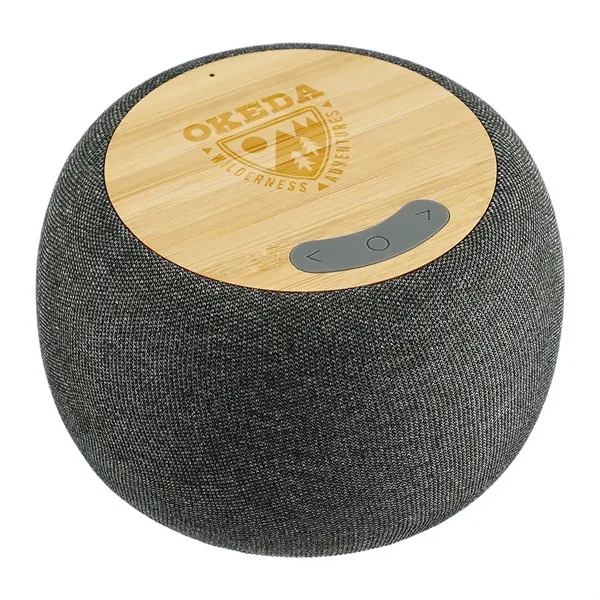 Garm Fabric & Bamboo Speaker with Wireless Chargin - Garm Fabric & Bamboo Speaker with Wireless Chargin - Image 7 of 8