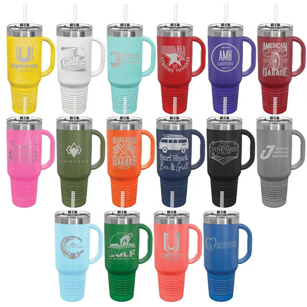 Polar Camel 40oz. Stainless Steel Travel Mug w/ Snap Lid - Polar Camel 40oz. Stainless Steel Travel Mug w/ Snap Lid - Image 0 of 33
