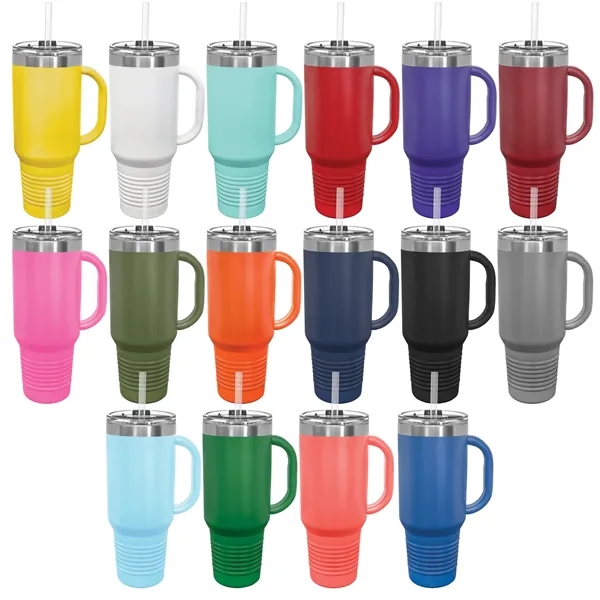 Polar Camel 40oz. Stainless Steel Travel Mug w/ Snap Lid - Polar Camel 40oz. Stainless Steel Travel Mug w/ Snap Lid - Image 1 of 33