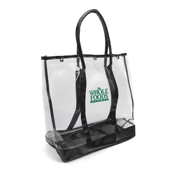 Luxe Button-Top Tote with PU Leather Trim - Luxe Button-Top Tote with PU Leather Trim - Image 3 of 16