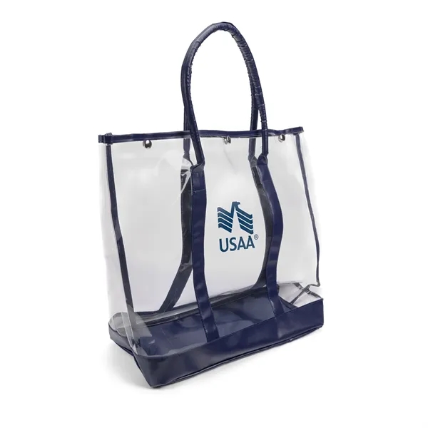 Luxe Button-Top Tote with PU Leather Trim - Luxe Button-Top Tote with PU Leather Trim - Image 5 of 16