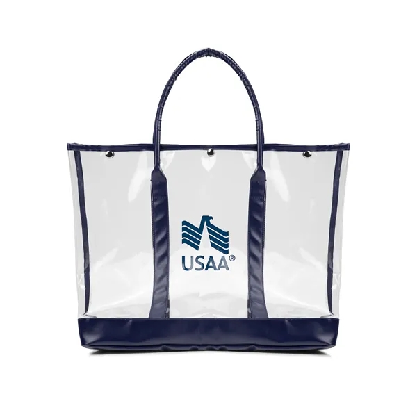 Luxe Button-Top Tote with PU Leather Trim - Luxe Button-Top Tote with PU Leather Trim - Image 6 of 16