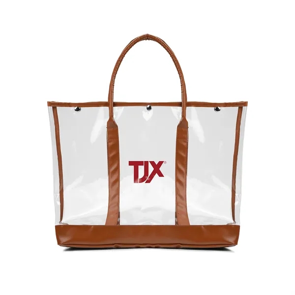 Luxe Button-Top Tote with PU Leather Trim - Luxe Button-Top Tote with PU Leather Trim - Image 8 of 16