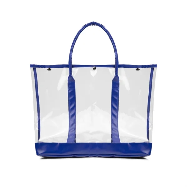 Luxe Button-Top Tote with PU Leather Trim - Luxe Button-Top Tote with PU Leather Trim - Image 9 of 16