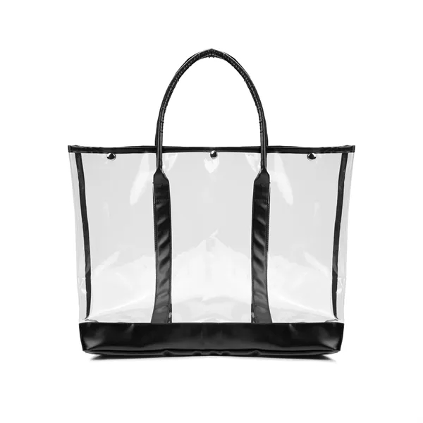 Luxe Button-Top Tote with PU Leather Trim - Luxe Button-Top Tote with PU Leather Trim - Image 11 of 16