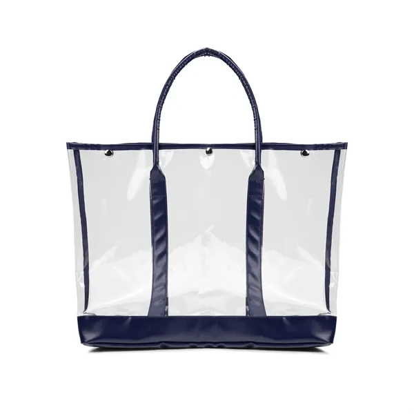 Luxe Button-Top Tote with PU Leather Trim - Luxe Button-Top Tote with PU Leather Trim - Image 13 of 16