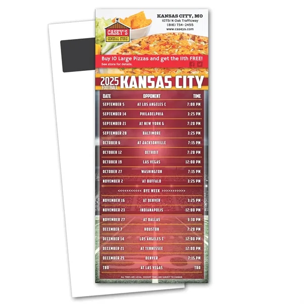Football Schedule Magnetic Stick Up Card - Football Schedule Magnetic Stick Up Card - Image 1 of 8