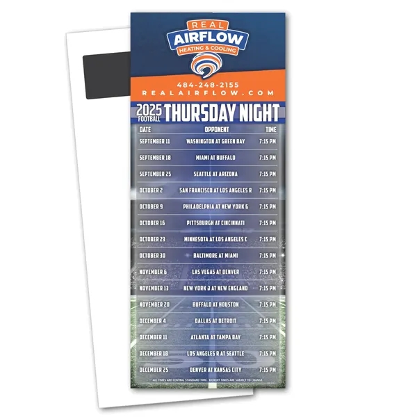 Football Schedule Magnetic Stick Up Card - Football Schedule Magnetic Stick Up Card - Image 4 of 8