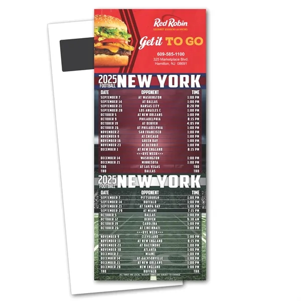 Football Schedule Magnetic Stick Up Card - Football Schedule Magnetic Stick Up Card - Image 6 of 8