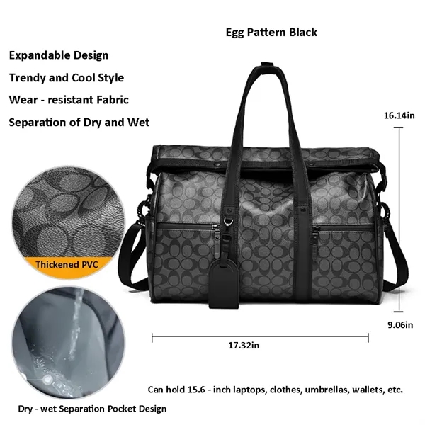 Men Commute Handbag Daypack Expandable Overnight Bags - Men Commute Handbag Daypack Expandable Overnight Bags - Image 5 of 9