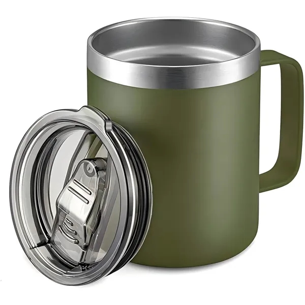 Stainless Steel Insulated Coffee Mug with Handle - Stainless Steel Insulated Coffee Mug with Handle - Image 1 of 3