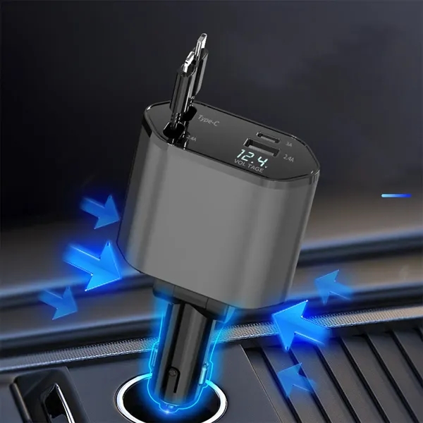Retractable Car Charger Head For IPhone Galaxy Etc - Retractable Car Charger Head For IPhone Galaxy Etc - Image 2 of 4