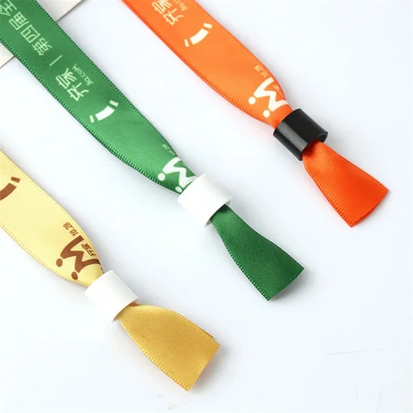 Custom Wristbands with Bead Closure - Custom Wristbands with Bead Closure - Image 2 of 3