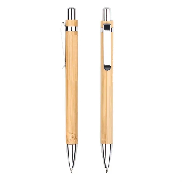 Bamboo Wooden Handle Ballpoint Pen Office Supplies Set - Bamboo Wooden Handle Ballpoint Pen Office Supplies Set - Image 2 of 3