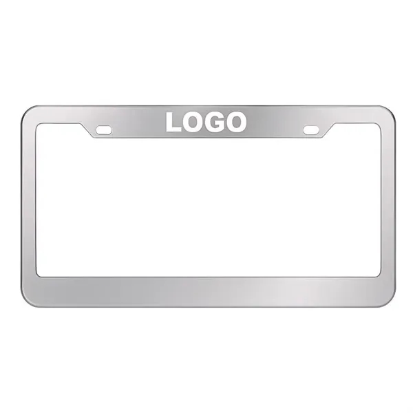 Rust-Free Stainless Steel License Plate Frame - Custom Logo - Rust-Free Stainless Steel License Plate Frame - Custom Logo - Image 0 of 1