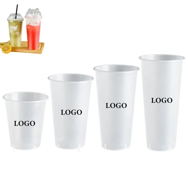 12/16/24oz Frosted Disposable Plastic Cup With Lid - 12/16/24oz Frosted Disposable Plastic Cup With Lid - Image 0 of 9