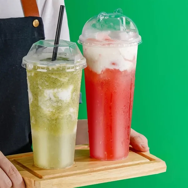 12/16/24oz Frosted Disposable Plastic Cup With Lid - 12/16/24oz Frosted Disposable Plastic Cup With Lid - Image 9 of 9