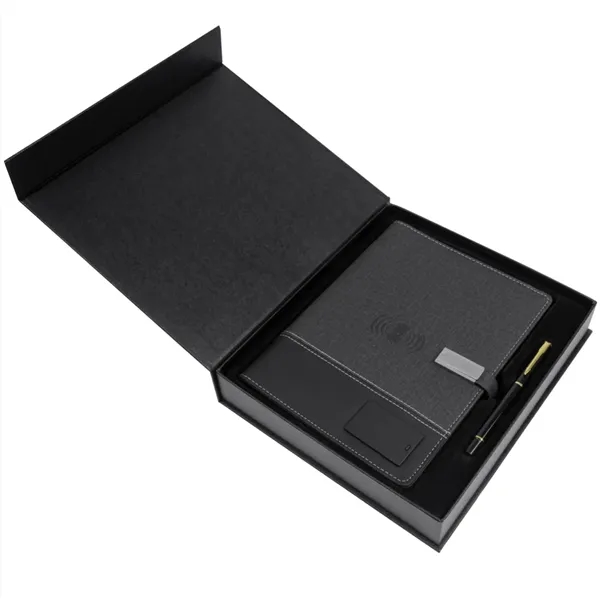 Padfolio with Power Bank (8000 mAh) & USB Drive - Padfolio with Power Bank (8000 mAh) & USB Drive - Image 2 of 7