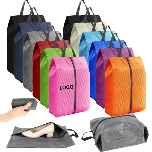 Waterproof Diamond-Lattice Nylon Handheld Shoe Storage Bag - Waterproof Diamond-Lattice Nylon Handheld Shoe Storage Bag - Image 0 of 13
