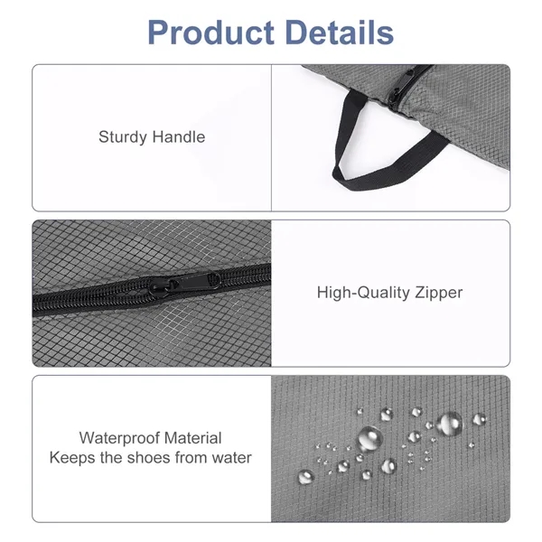 Waterproof Diamond-Lattice Nylon Handheld Shoe Storage Bag - Waterproof Diamond-Lattice Nylon Handheld Shoe Storage Bag - Image 2 of 13
