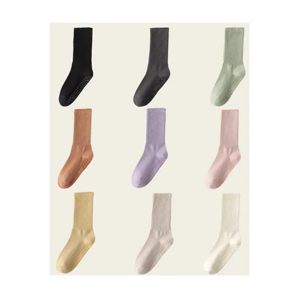 Anti Slip Mid Tube Pilates Grips Yoga Socks - Anti Slip Mid Tube Pilates Grips Yoga Socks - Image 2 of 2