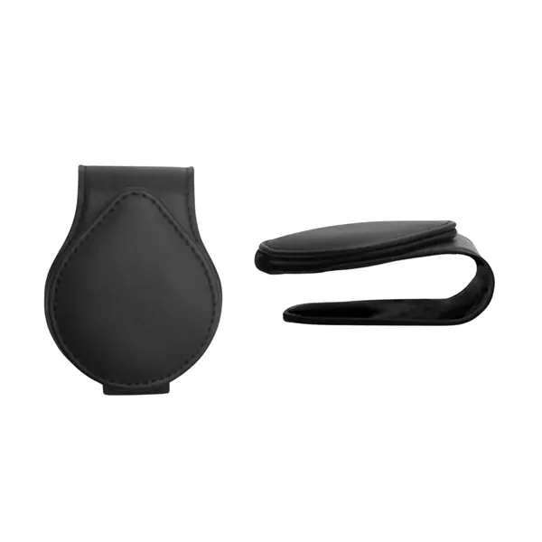Leather Car Glasses Clip Sun Visor Card Holder - Leather Car Glasses Clip Sun Visor Card Holder - Image 3 of 13