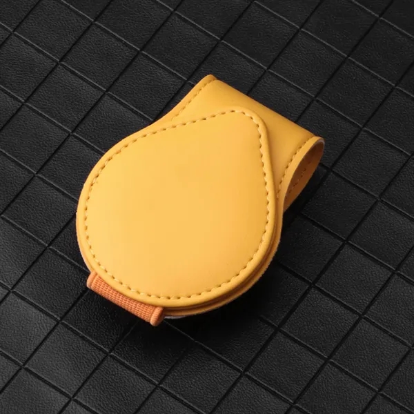 Leather Car Glasses Clip Sun Visor Card Holder - Leather Car Glasses Clip Sun Visor Card Holder - Image 4 of 13