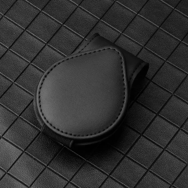 Leather Car Glasses Clip Sun Visor Card Holder - Leather Car Glasses Clip Sun Visor Card Holder - Image 7 of 13