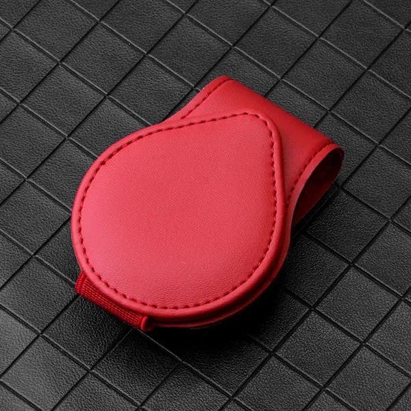 Leather Car Glasses Clip Sun Visor Card Holder - Leather Car Glasses Clip Sun Visor Card Holder - Image 12 of 13