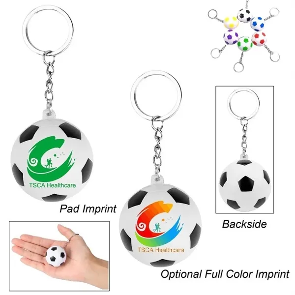 Soccer Ball Stress Reliever Keychain - Soccer Ball Stress Reliever Keychain - Image 0 of 6