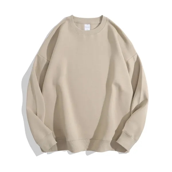 Solid-color crew-neck trendy hoodie - Solid-color crew-neck trendy hoodie - Image 3 of 6