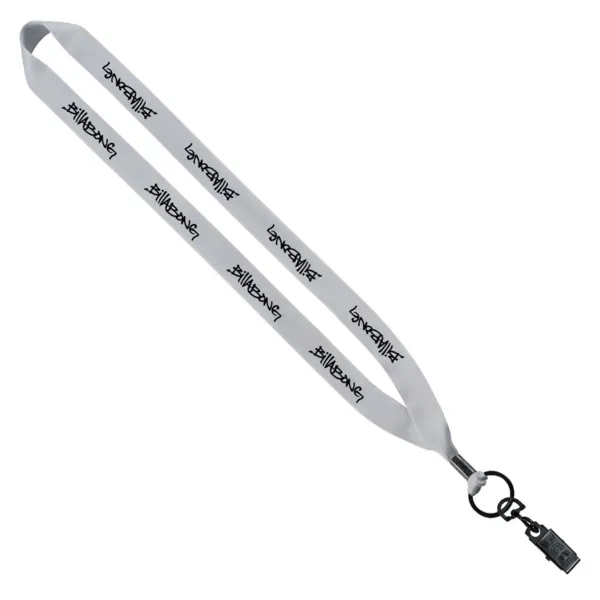 3/4" Polyester Lanyard with Metal Crimp & Bulldog Clip - 3/4" Polyester Lanyard with Metal Crimp & Bulldog Clip - Image 2 of 13