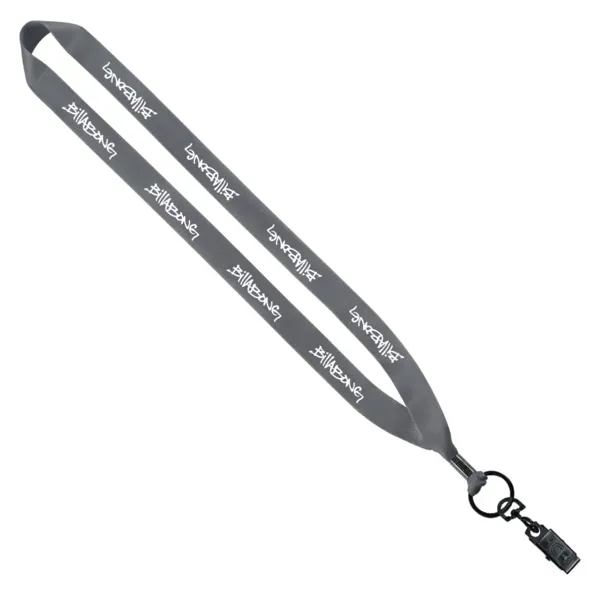 3/4" Polyester Lanyard with Metal Crimp & Bulldog Clip - 3/4" Polyester Lanyard with Metal Crimp & Bulldog Clip - Image 9 of 13