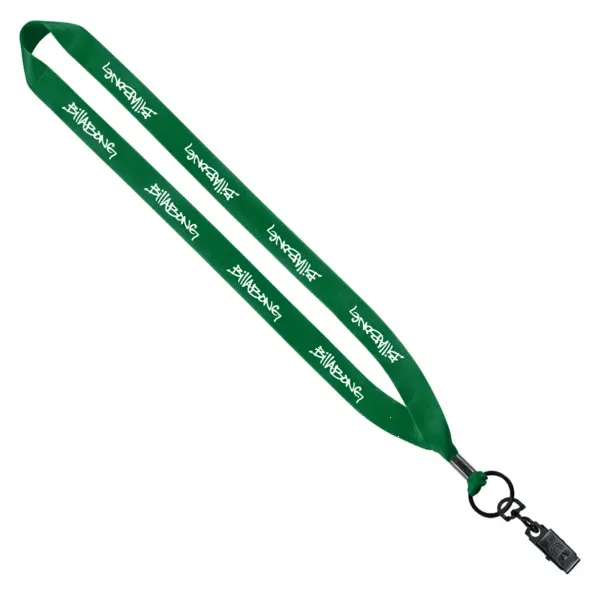 3/4" Polyester Lanyard with Metal Crimp & Bulldog Clip - 3/4" Polyester Lanyard with Metal Crimp & Bulldog Clip - Image 10 of 13