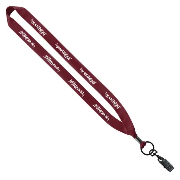 3/4" Polyester Lanyard with Metal Crimp & Bulldog Clip - 3/4" Polyester Lanyard with Metal Crimp & Bulldog Clip - Image 13 of 13