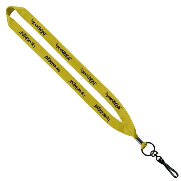3/4" Polyester Lanyard with Metal Crimp & Swivel Snap Hook - 3/4" Polyester Lanyard with Metal Crimp & Swivel Snap Hook - Image 1 of 13