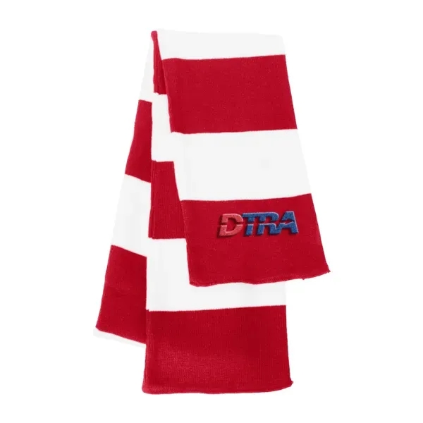 Sportsman Rugby Striped Knit Scarf - Sportsman Rugby Striped Knit Scarf - Image 1 of 4