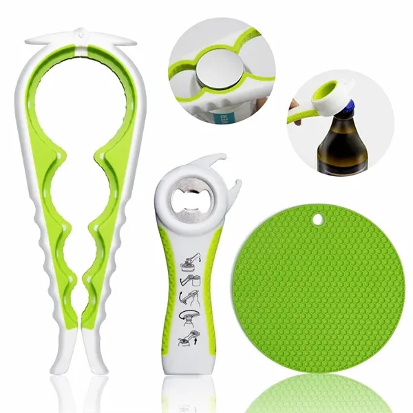 Multi Function Bottle Jar Opener with Non-Slip Pad - Multi Function Bottle Jar Opener with Non-Slip Pad - Image 3 of 6