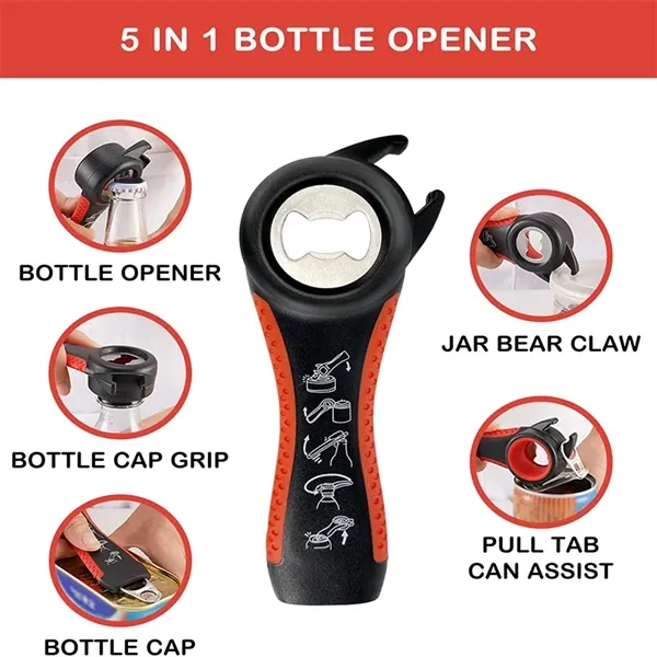 Multi Function Bottle Jar Opener with Non-Slip Pad - Multi Function Bottle Jar Opener with Non-Slip Pad - Image 5 of 6