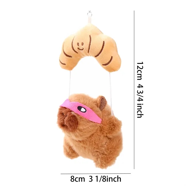 5 Inch Parachute Capibara Plush Keychain Soft Guinea Pig Toy - 5 Inch Parachute Capibara Plush Keychain Soft Guinea Pig Toy - Image 2 of 7