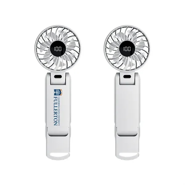 Portable Handheld Fan with Neck Lanyard - Portable Handheld Fan with Neck Lanyard - Image 0 of 4