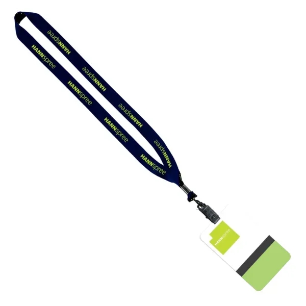 3/4" Polyester Lanyard with 5" W x 3" H Plastic ID Badge - 3/4" Polyester Lanyard with 5" W x 3" H Plastic ID Badge - Image 3 of 12