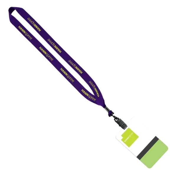 3/4" Polyester Lanyard with 5" W x 3" H Plastic ID Badge - 3/4" Polyester Lanyard with 5" W x 3" H Plastic ID Badge - Image 4 of 12