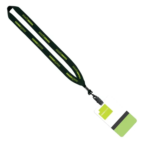 3/4" Polyester Lanyard with 5" W x 3" H Plastic ID Badge - 3/4" Polyester Lanyard with 5" W x 3" H Plastic ID Badge - Image 7 of 12
