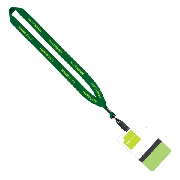 3/4" Polyester Lanyard with 5" W x 3" H Plastic ID Badge - 3/4" Polyester Lanyard with 5" W x 3" H Plastic ID Badge - Image 9 of 12