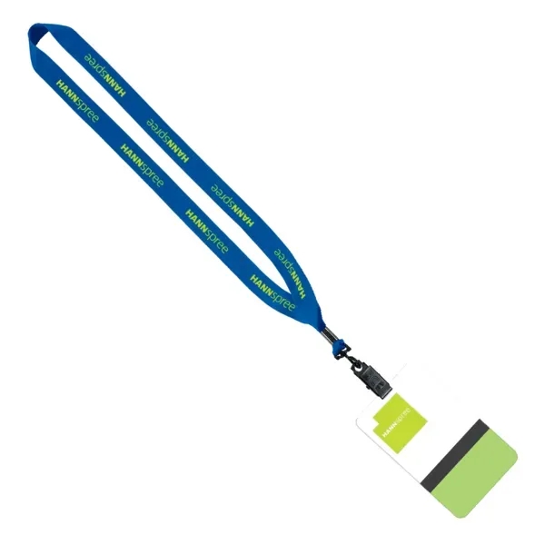 3/4" Polyester Lanyard with 5" W x 3" H Plastic ID Badge - 3/4" Polyester Lanyard with 5" W x 3" H Plastic ID Badge - Image 10 of 12