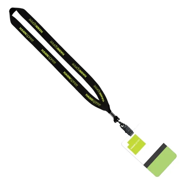 3/4" Polyester Lanyard with 5" W x 3" H Plastic ID Badge - 3/4" Polyester Lanyard with 5" W x 3" H Plastic ID Badge - Image 11 of 12