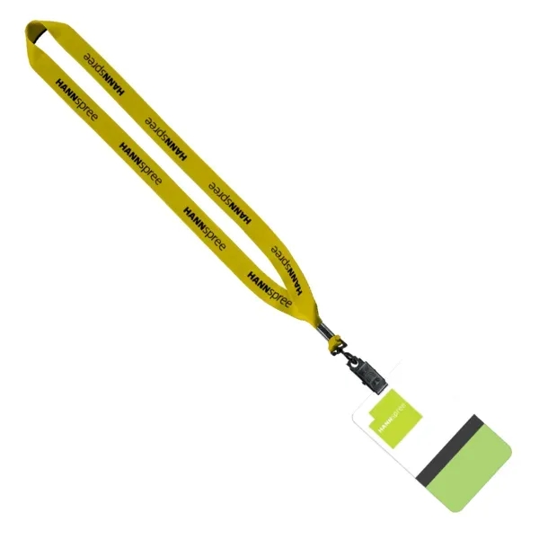 3/4" Polyester Lanyard with 5" W x 3" H Plastic ID Badge